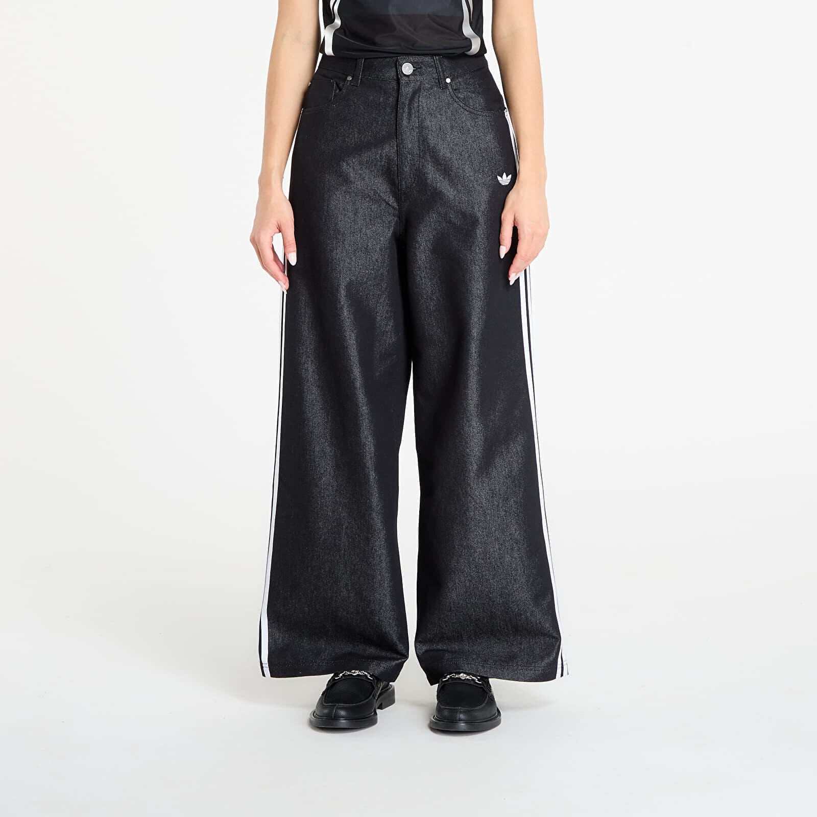 Kalhoty adidas Adilenium Season 4 Teamgeist Baggy Shine Denim Joggers Black 25