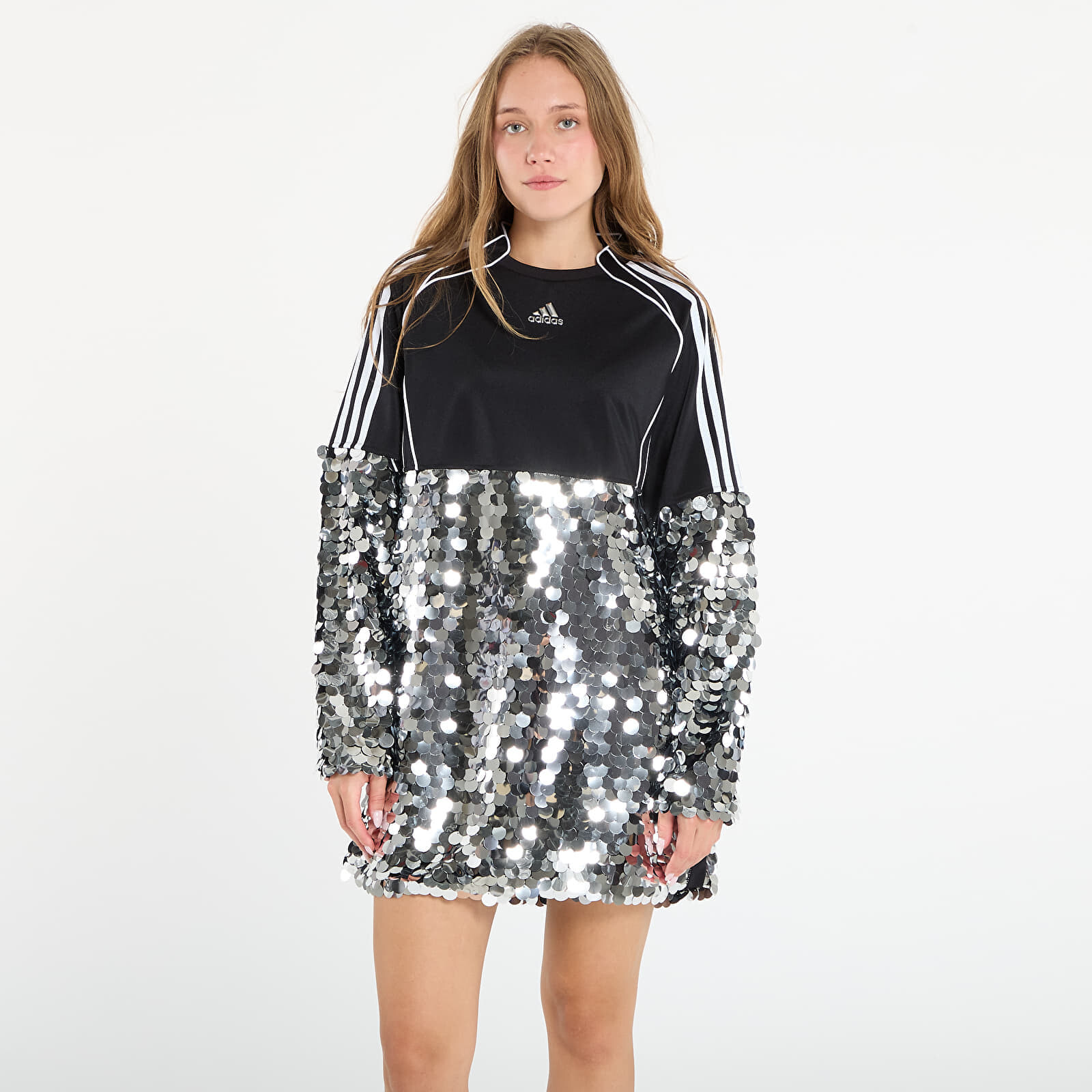 adidas Adilenium Season 4 Teamgeist Sequins Mini Dress Black L