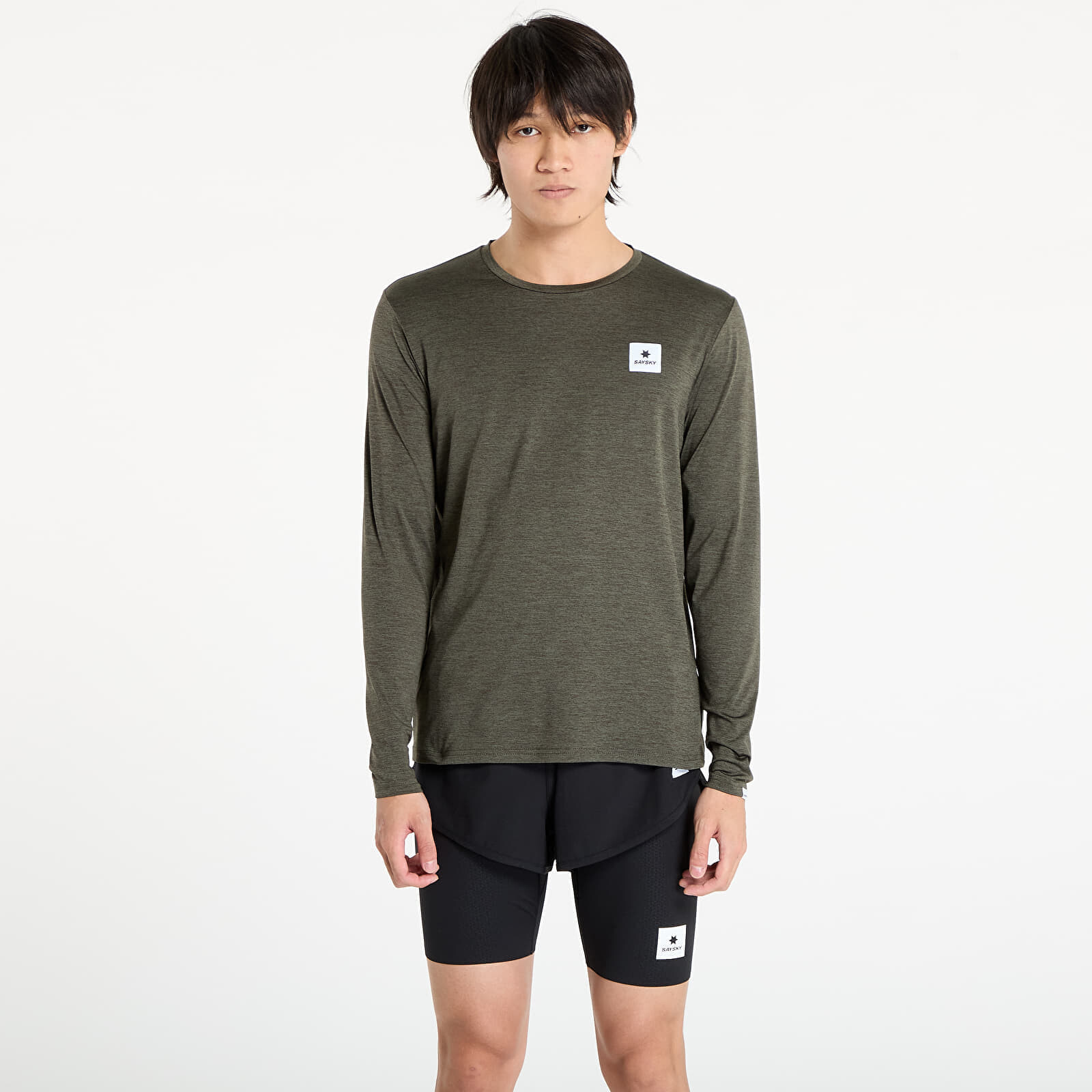 Tričko SAYSKY Statement Pace Long Sleeve Green L
