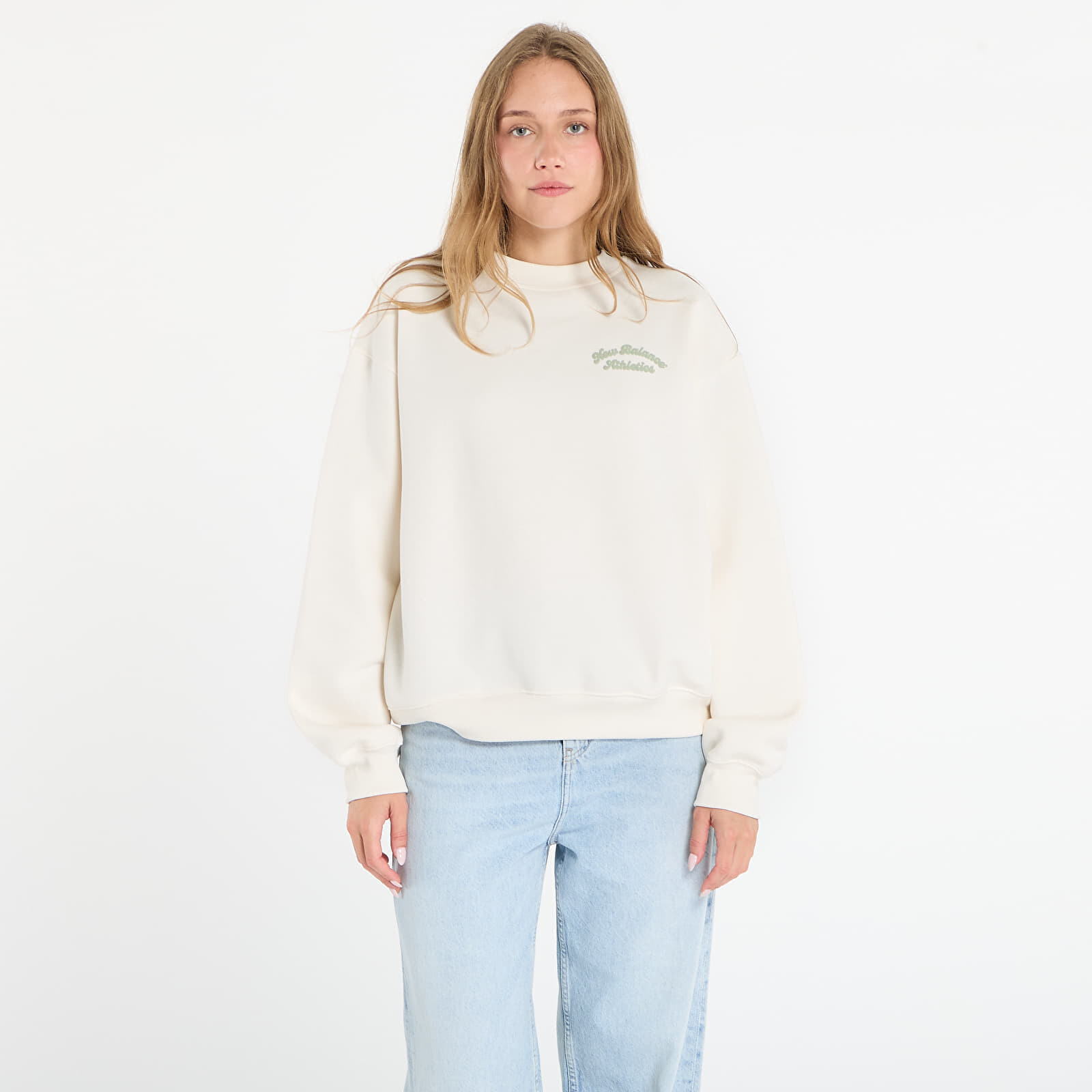 Mikina New Balance Linear Heritage Fleece Crew Permafrost L