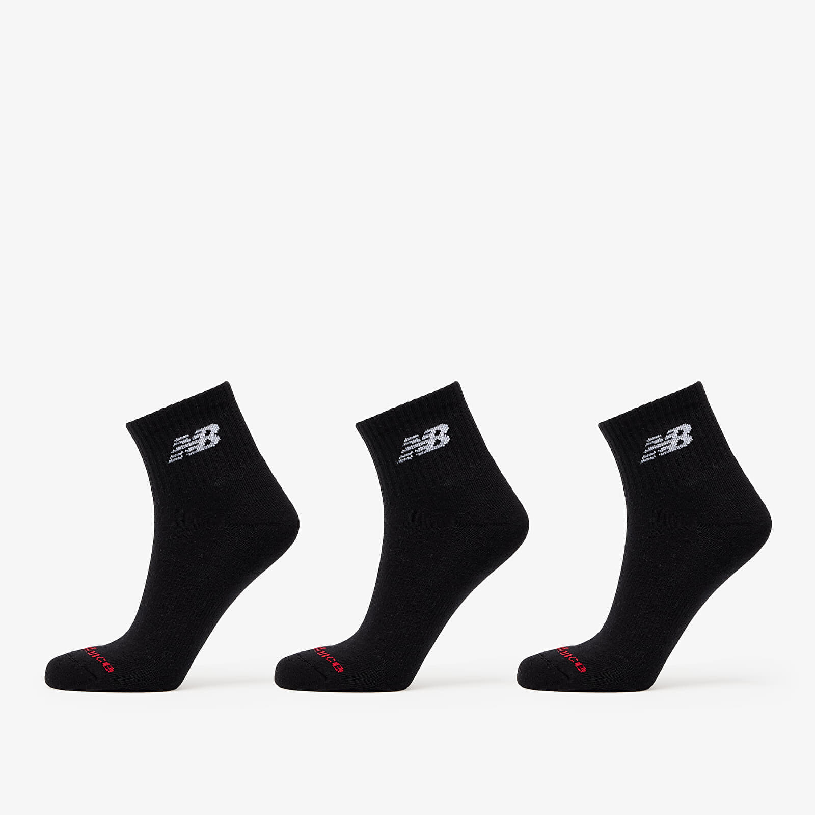 New Balance Everyday Ankle Socks 3-Pack Black L
