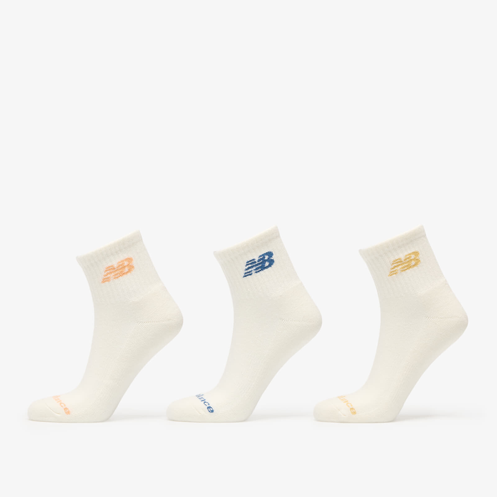 New Balance Everyday Ankle Socks 3-Pack Off White L