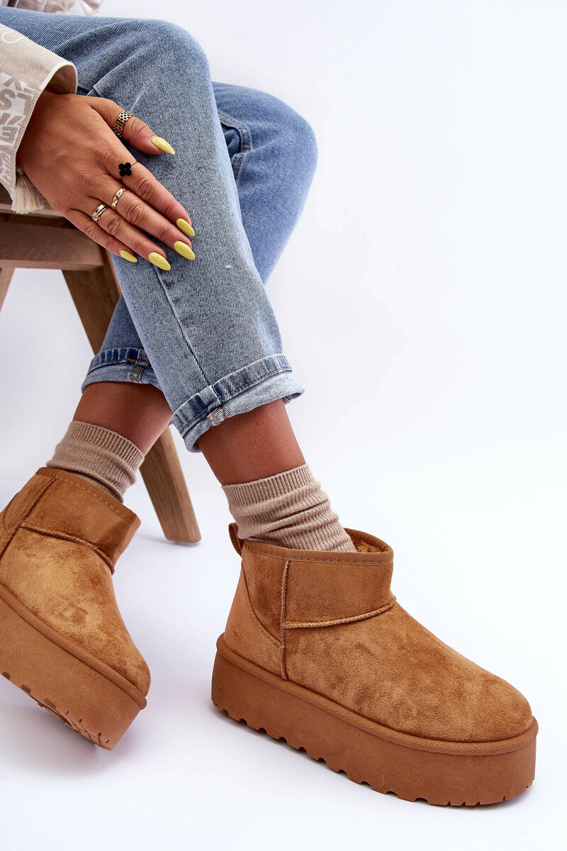 FD1 Semišové snehové topánky na platforme Corcoran Brown