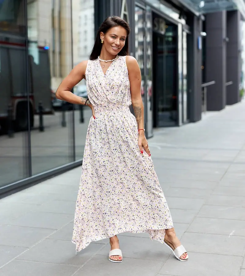 Gemre Ružové kvetinové šaty Alpicella