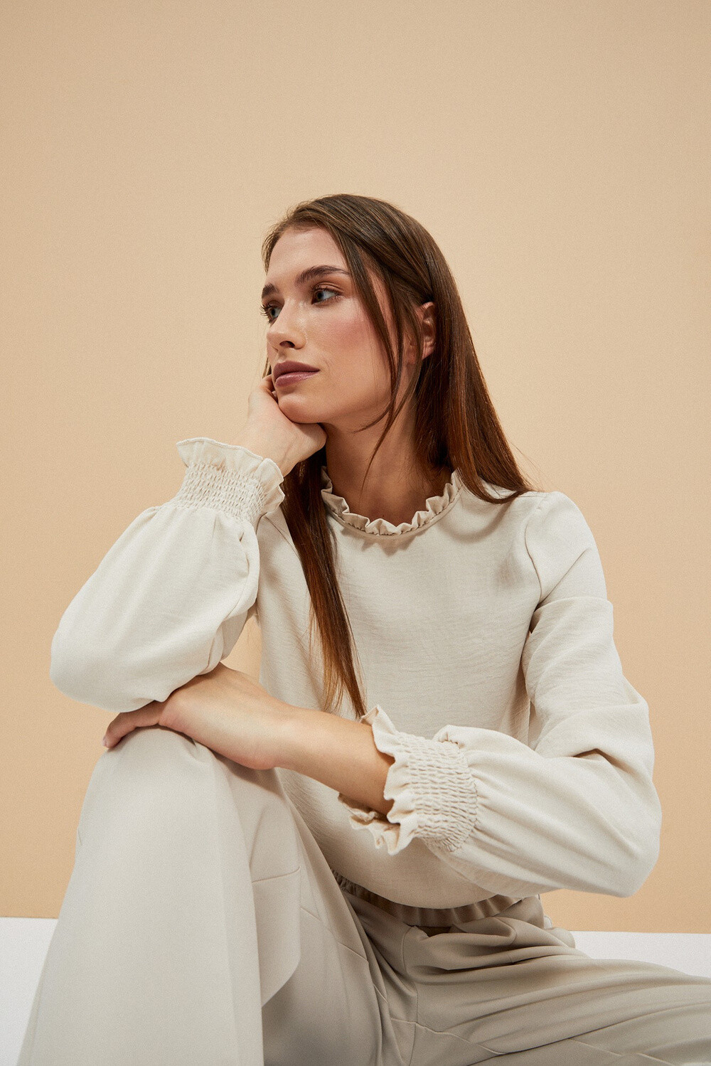 Marisse Women's Shirt L-Ko-4007 L.Beige