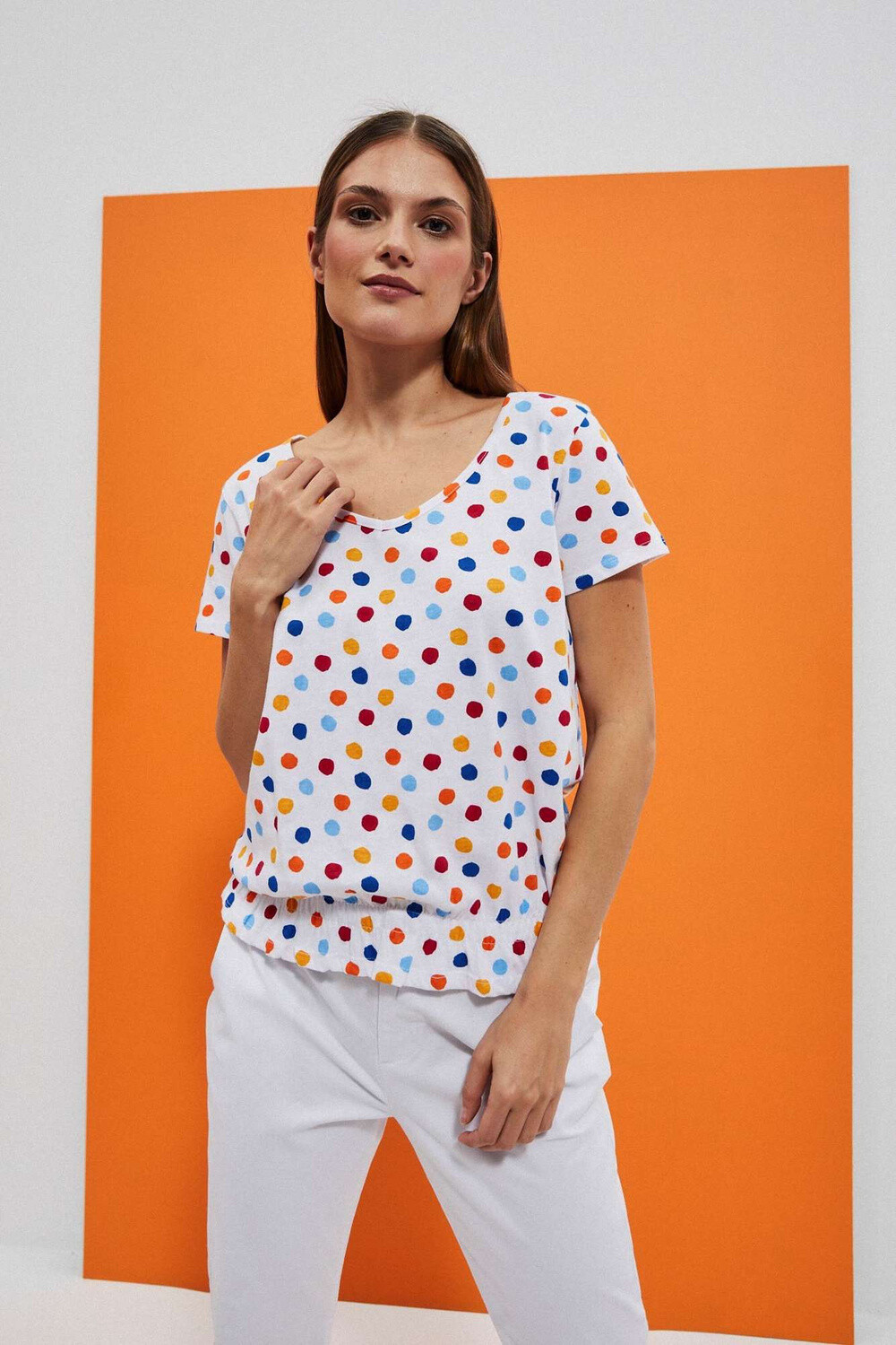 Marisse Women's T-Shirt L-Ts-4053 White