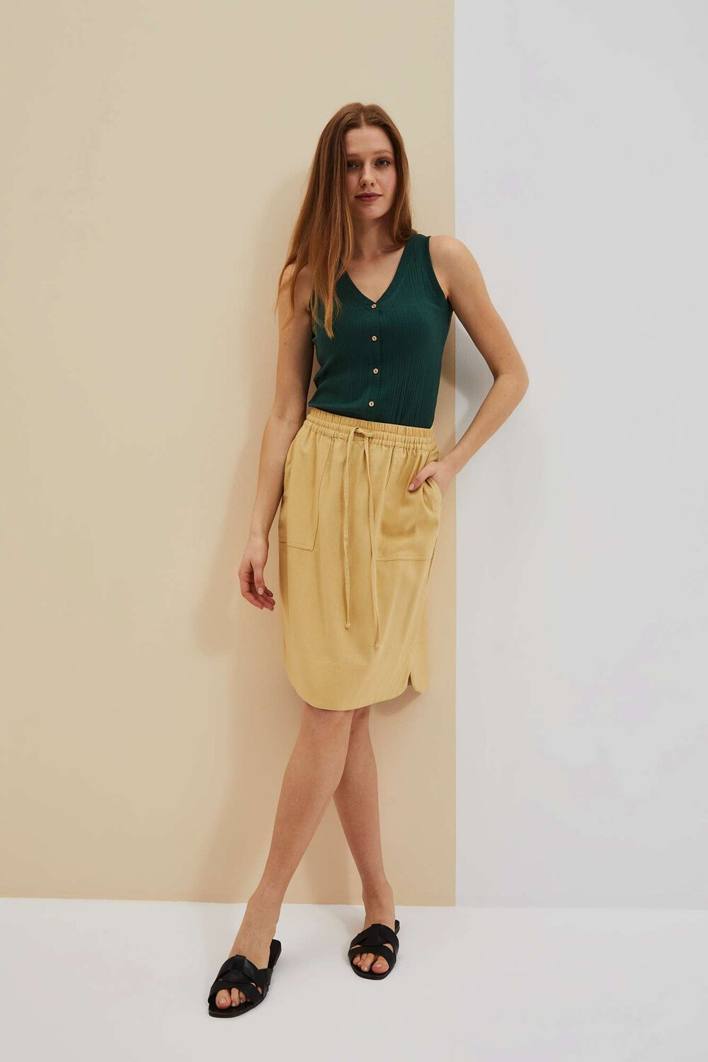 Marisse Women's Skirt L-Sc-4021 L.Honey