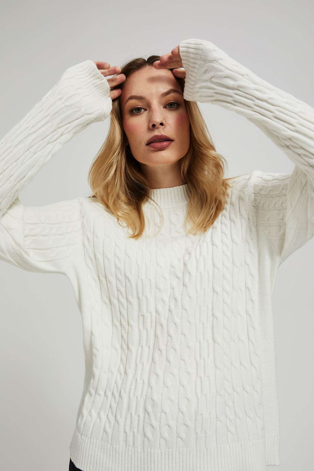 Marisse Sweater With Decorative Weave