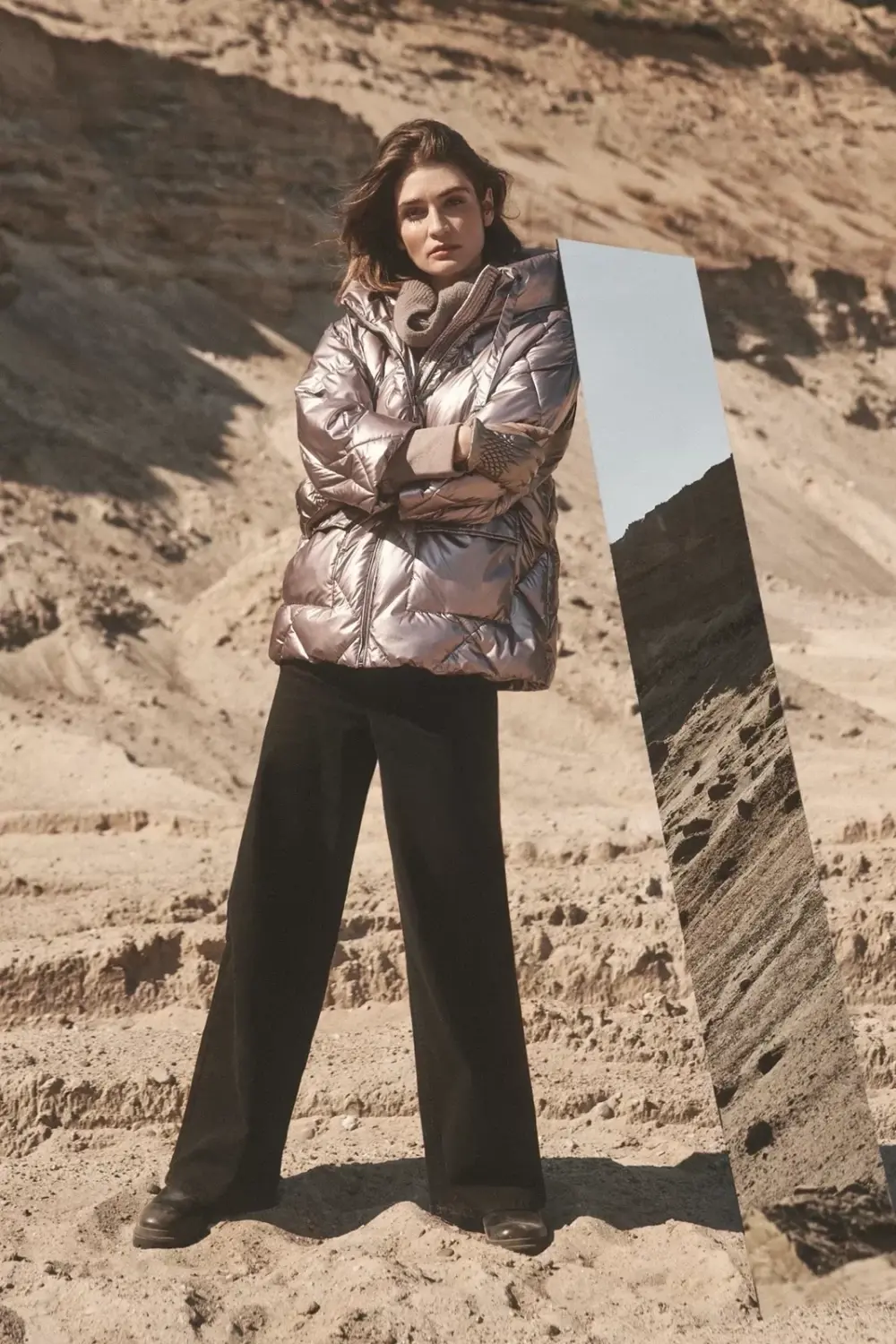 Marisse Raspberry Metallic Quilted Jacket