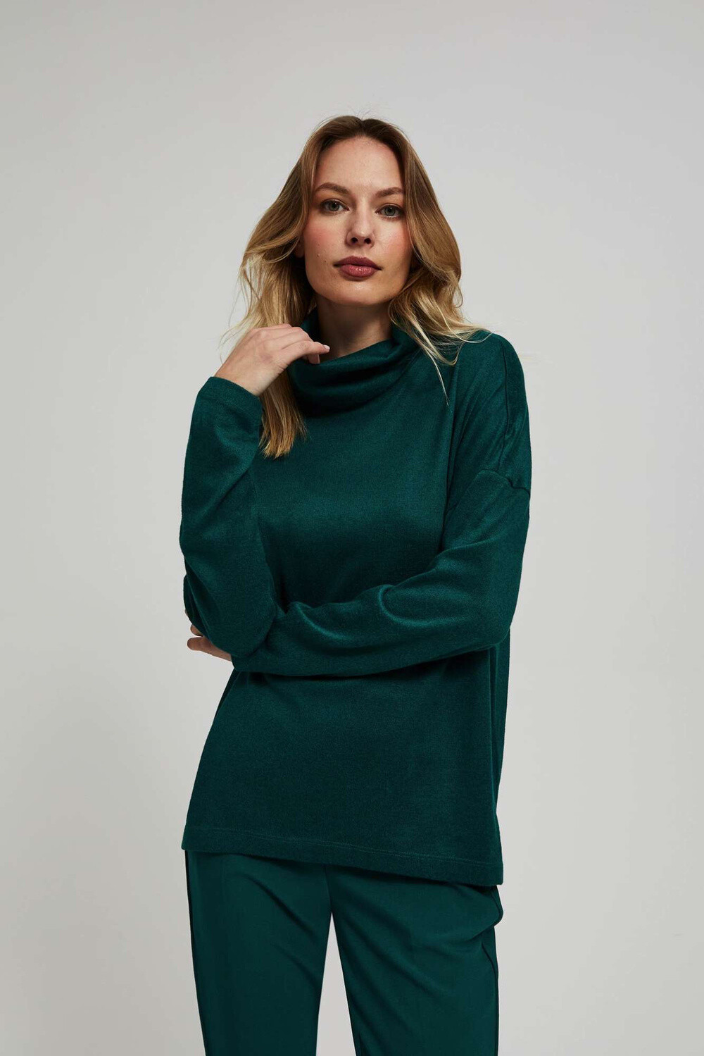 Marisse Blouse With A Loose Turtleneck