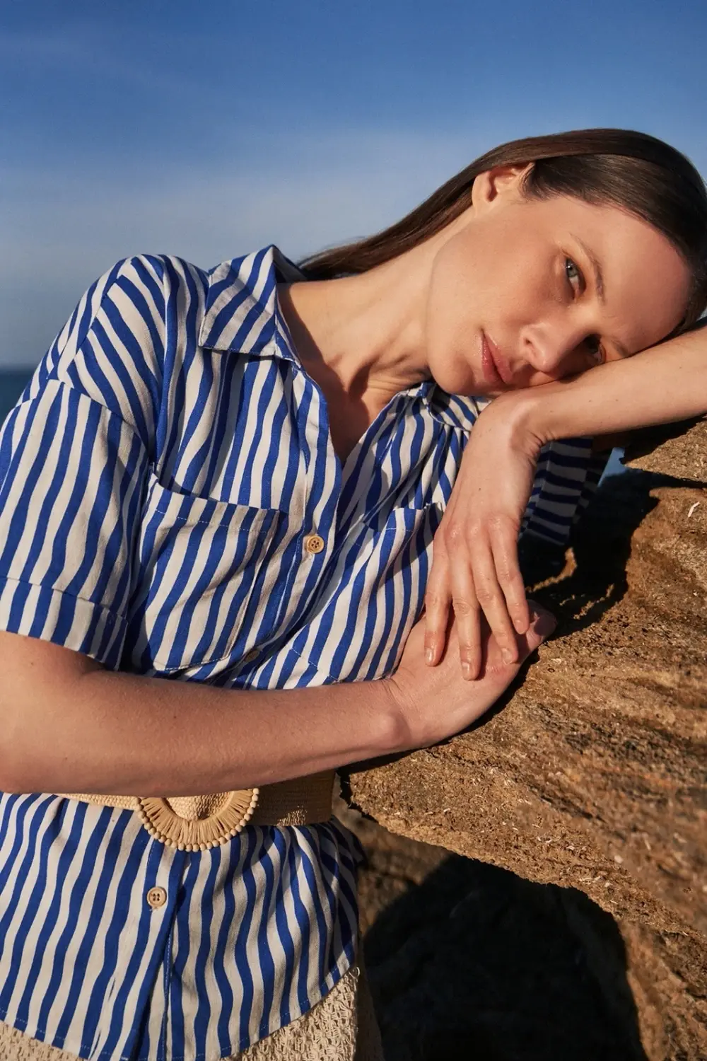 Marisse Women's Shirt L-Ko-4361 L.Navy