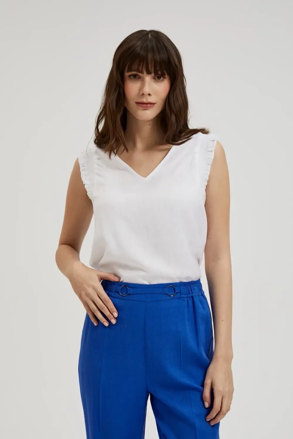 Marisse Women's Shirt L-Ko-4356 White