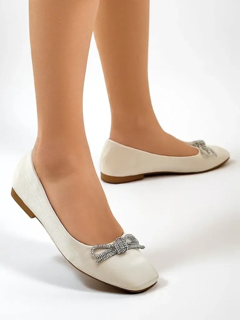 Resti Women's ballet flats with a bow and shine Ofenal