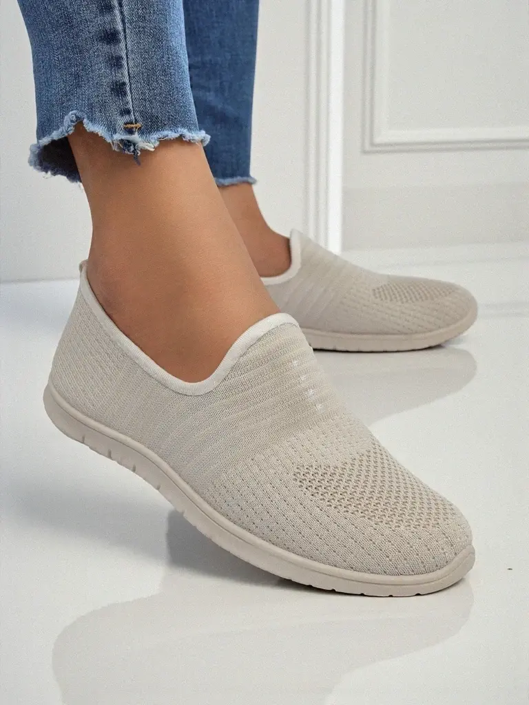 Resti Callista Women's Beige Moccasins Made of Breathable Fabric Spring Summer