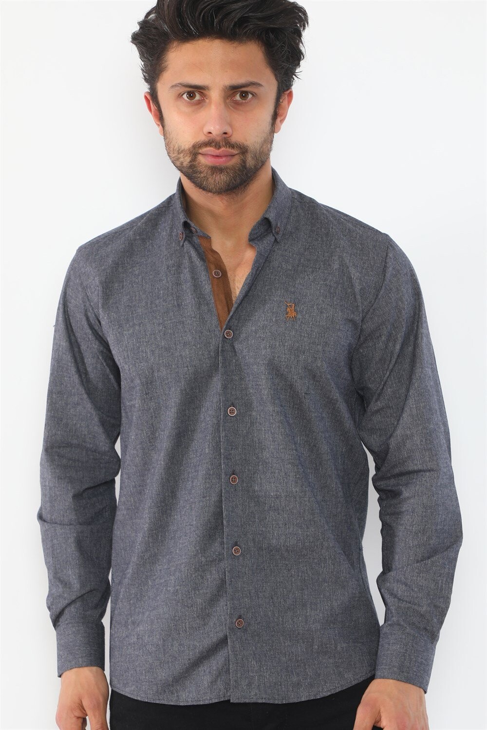 G713 DEWBERRY MEN'S SHIRT-BLACK