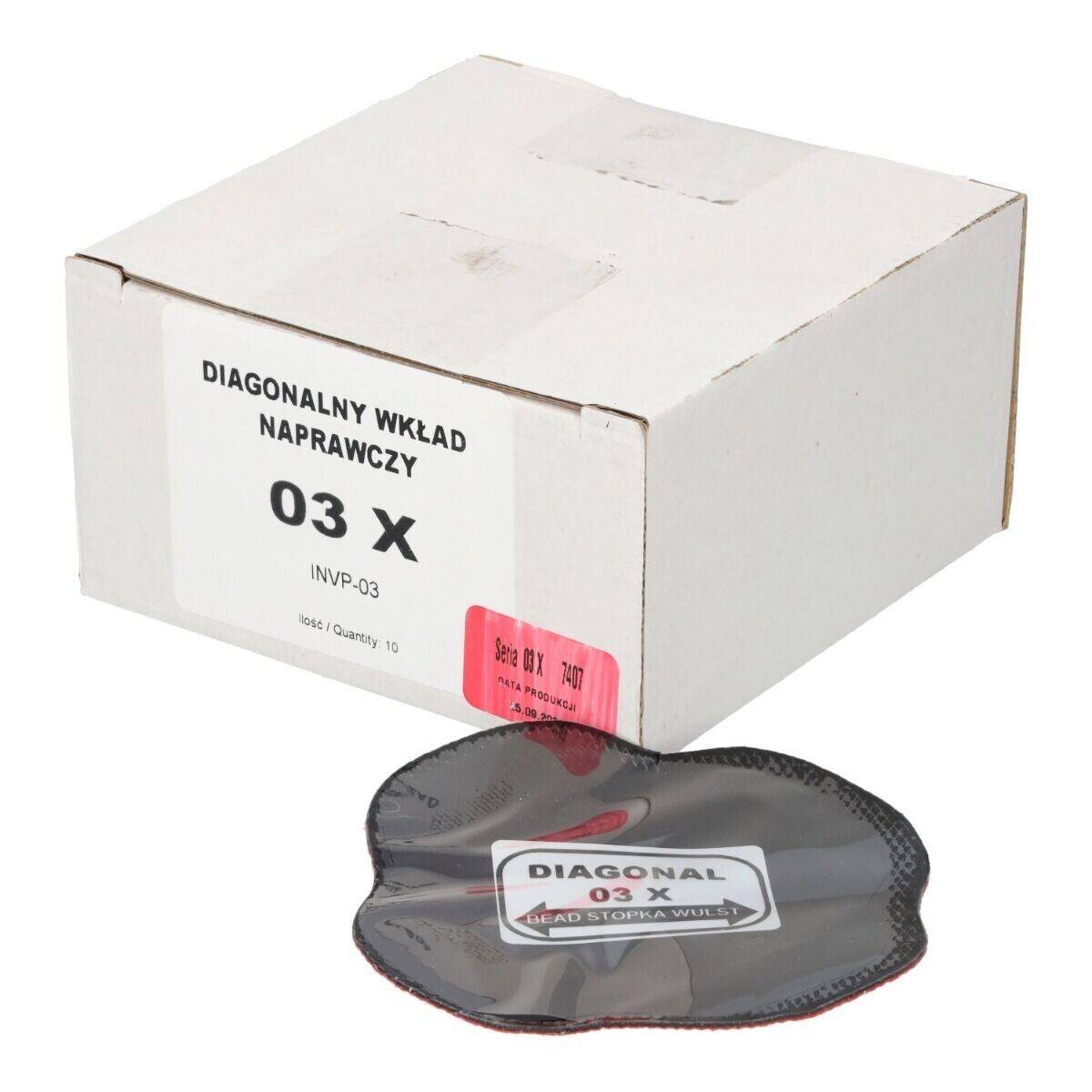 03X - Diagonal repair patch, 98x98 mm