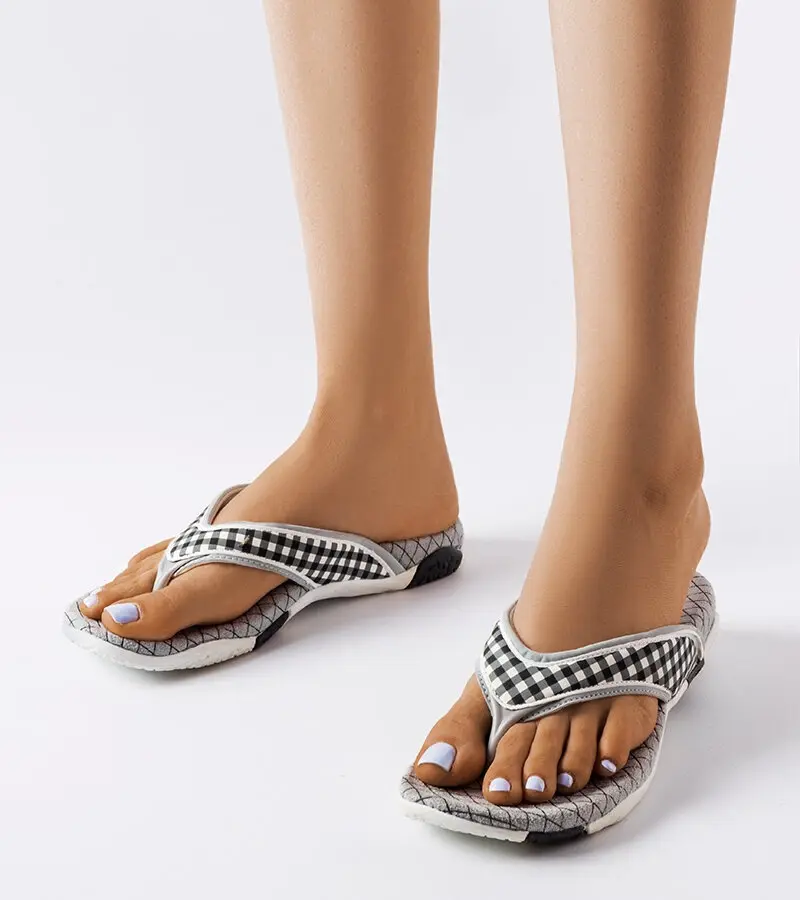 Gemre Šedoružové textilné žabky Mareta