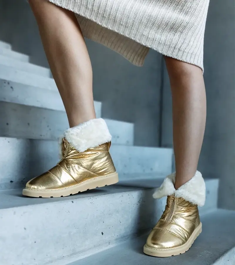 marka niezdefiniowana Zlaté zateplené snehule s golierom Edidda