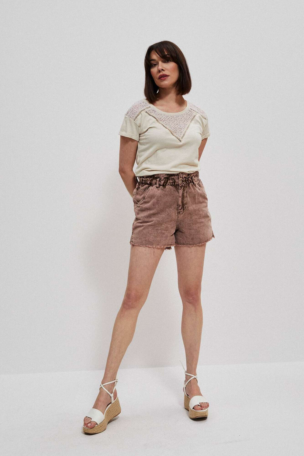 Marisse High Waist Caramel Denim Shorts