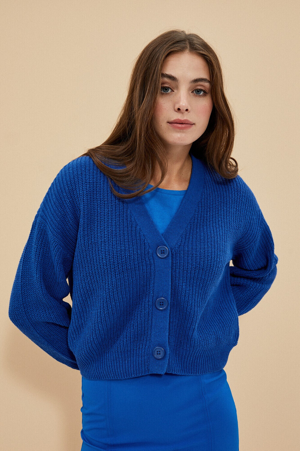 Marisse Women's Sweater L-Sw-4000 Blue