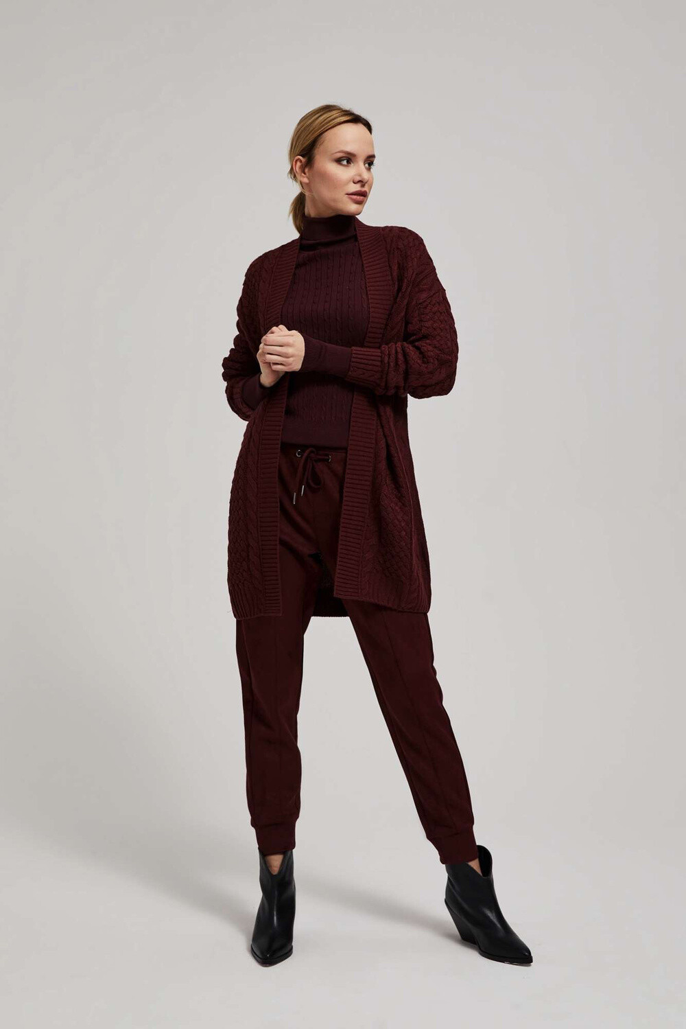 Marisse Long Chestnut Cardigan