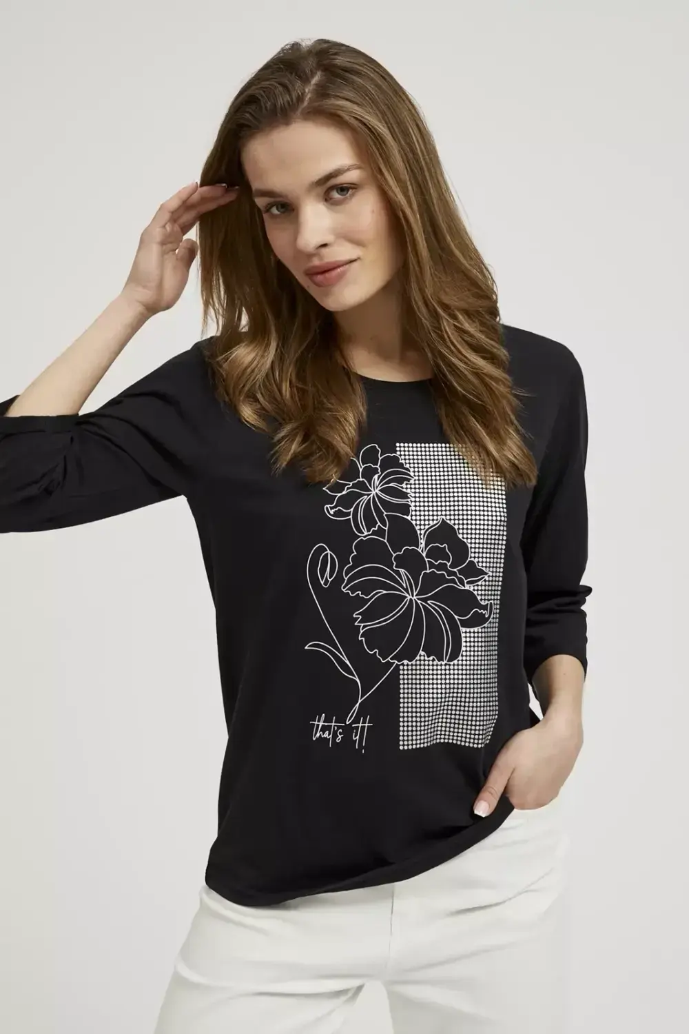 Marisse Women's Blouse L-Ts-4324 Black