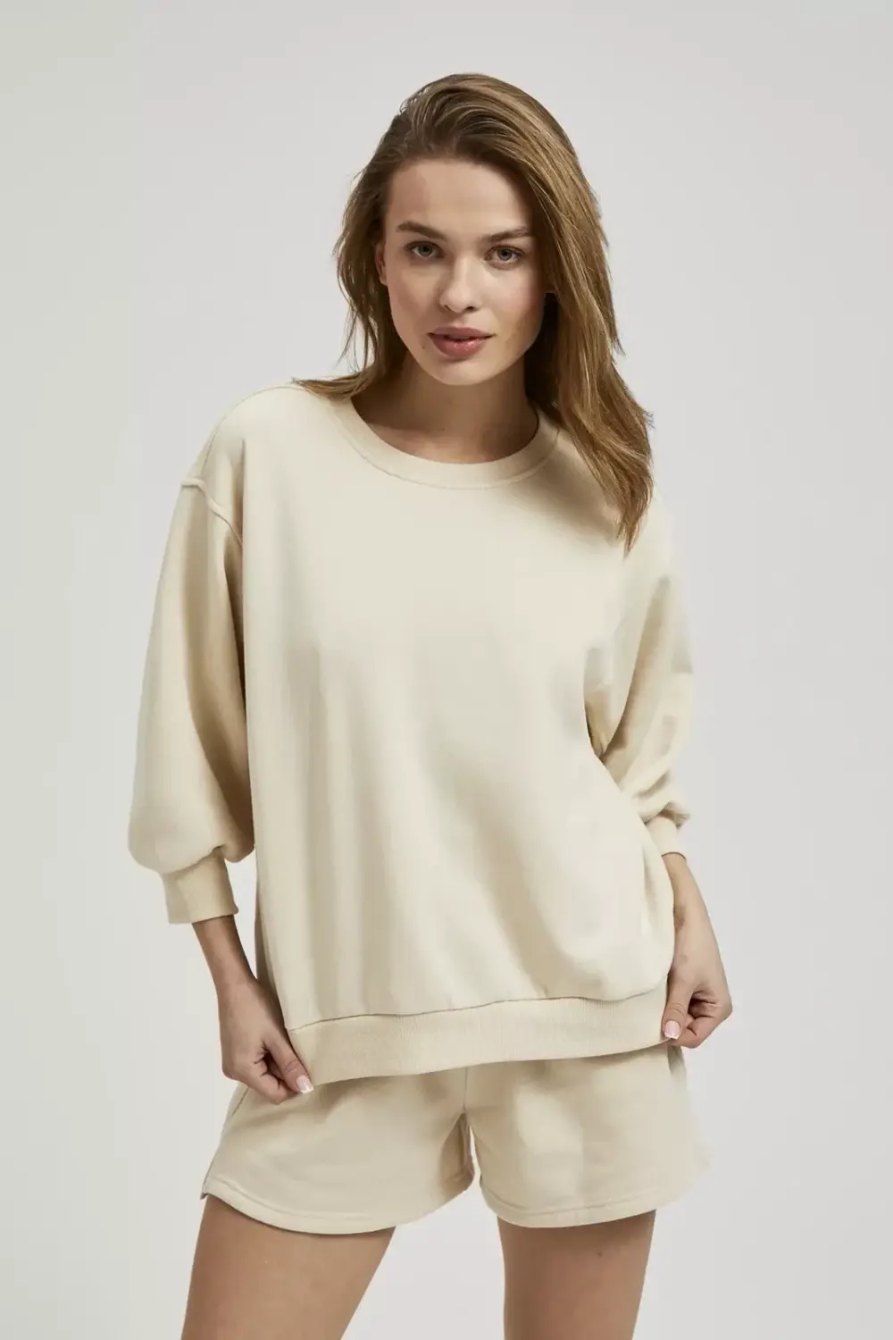 Marisse Women's Sweatshirt L-Bl-4321 L.Beige