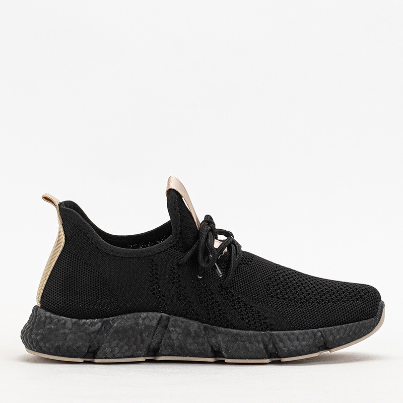 Resti Black and beige women's sports shoes Bommgi - Footwear