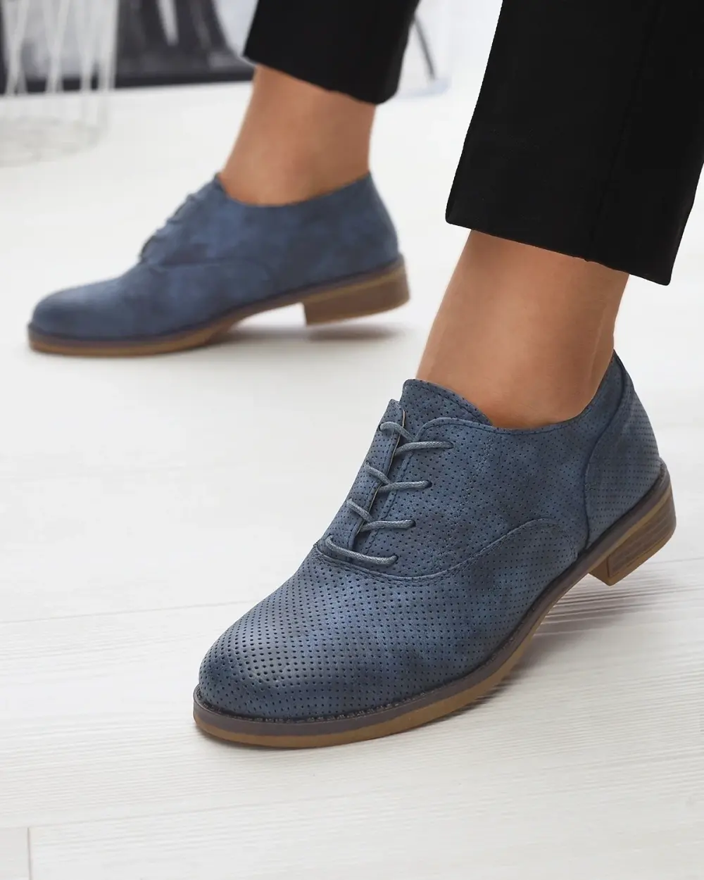 Resti Women's openwork half shoes in blue Azedvi - Footwear
