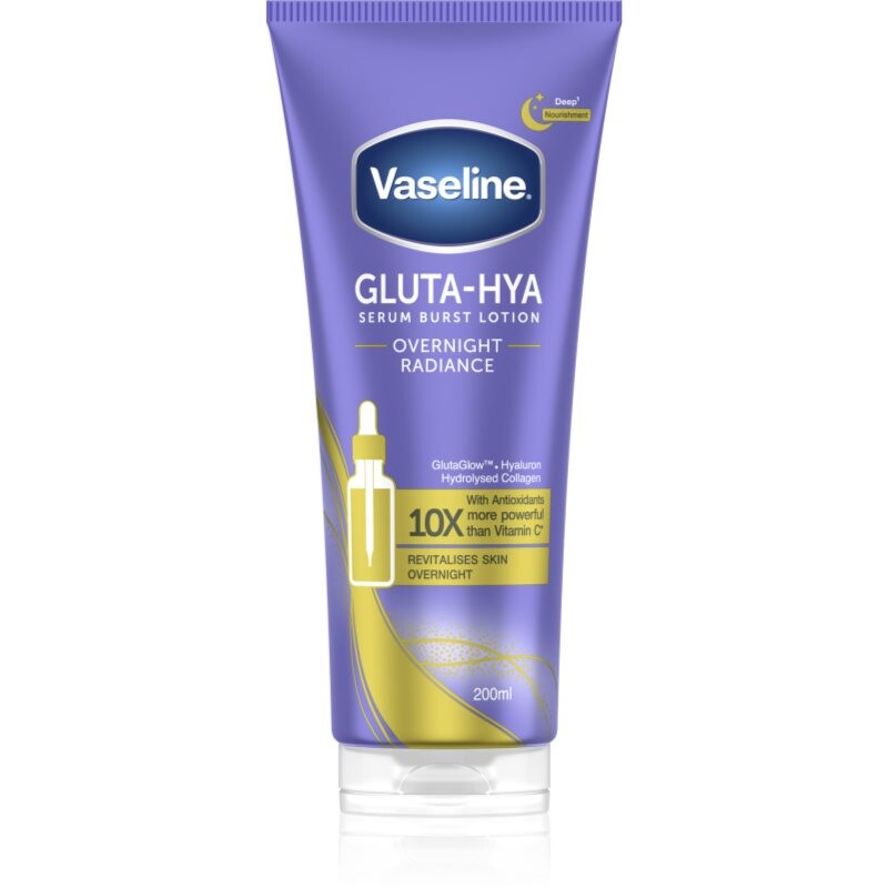 Vaseline Gluta-Hya Overnight Radiance telové mlieko pre rozjasnenie pleti 200 ml