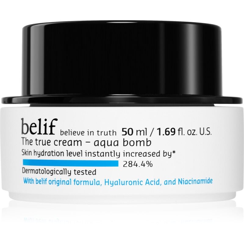 belif The True Cream Aqua Bomb hĺbkovo hydratačný krém s niacínamidom 50 ml
