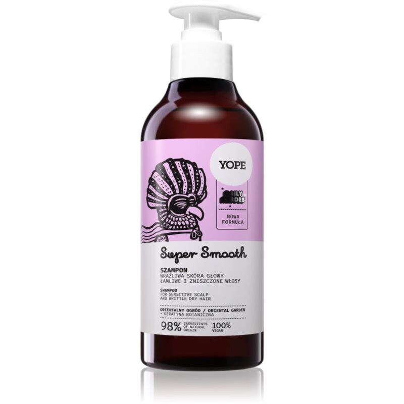 Yope Daily Heroes Smooth Shampoo Oriental Garden posilňujúci šampón pre poškodené a krehké vlasy 300 ml