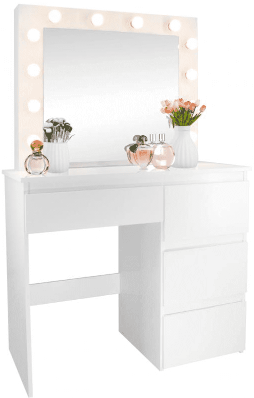 Chomik Toaletný stolík PRO HOLLYWOOD | s LED osvetlením