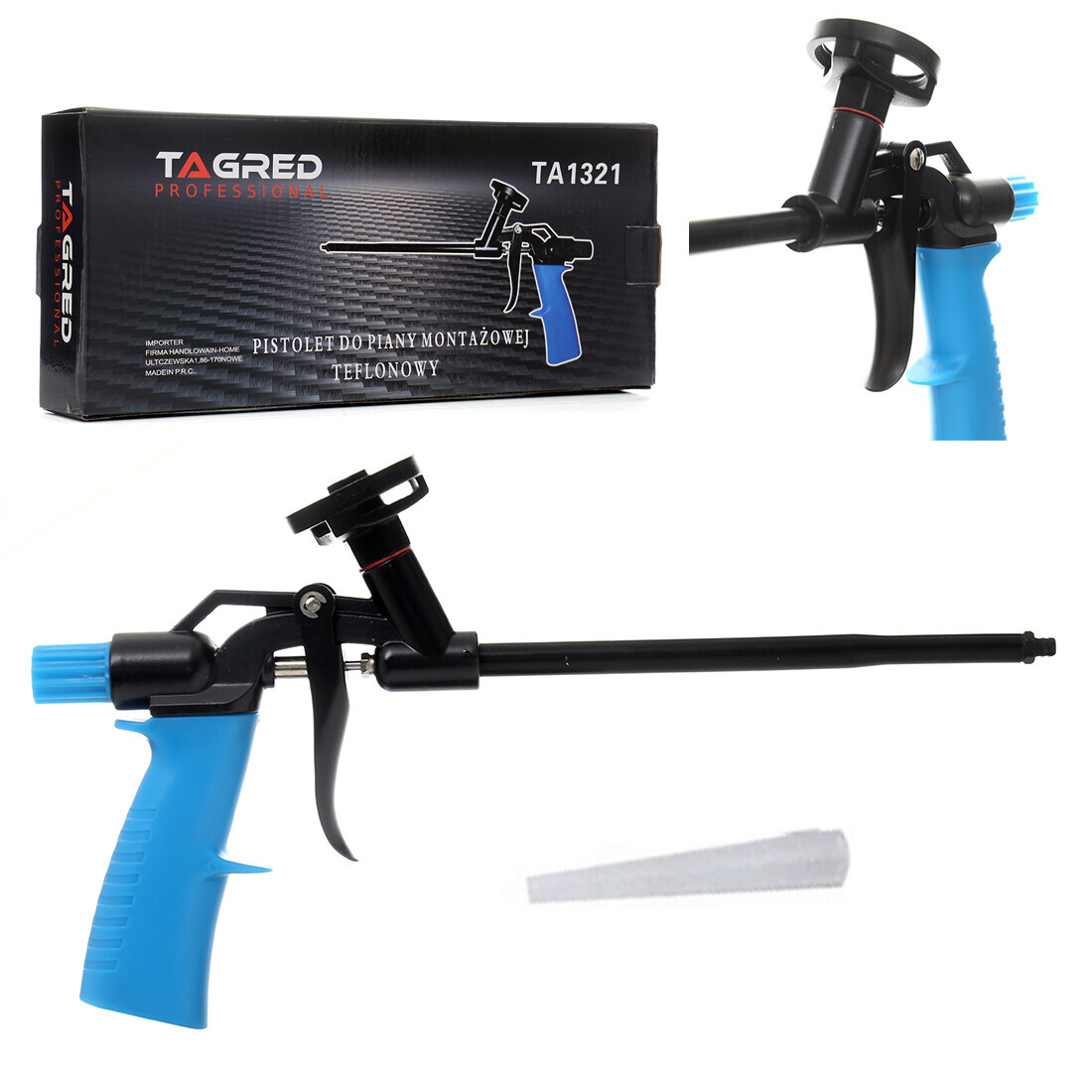 Pistol na penu, montážnu penu, teflónová, teflón, hliníková ta1321