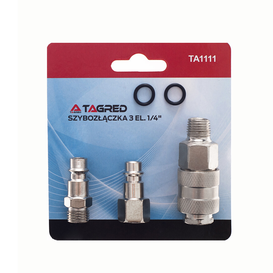 Rýchlospojka – rýchlospojka, sada 3 spojok so závitom 1/4