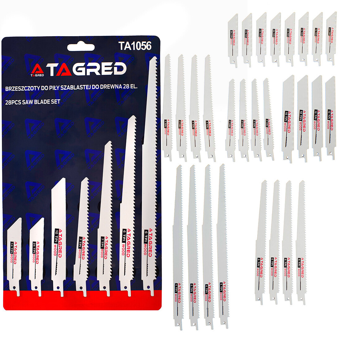 Sada pílových listov, pílový list pre pílu na kov, líščie chvosty, 28 kusov TA1056