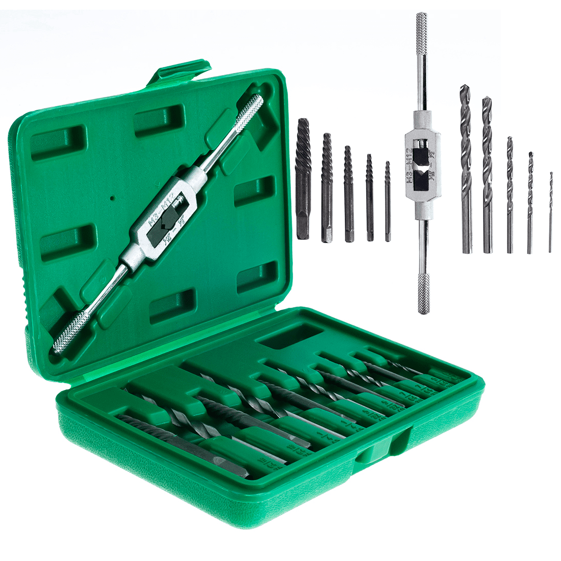 Sada vyťahovákov strhnutých/ poškodených skrutiek 11 ks, otočná rukoväť TA1340