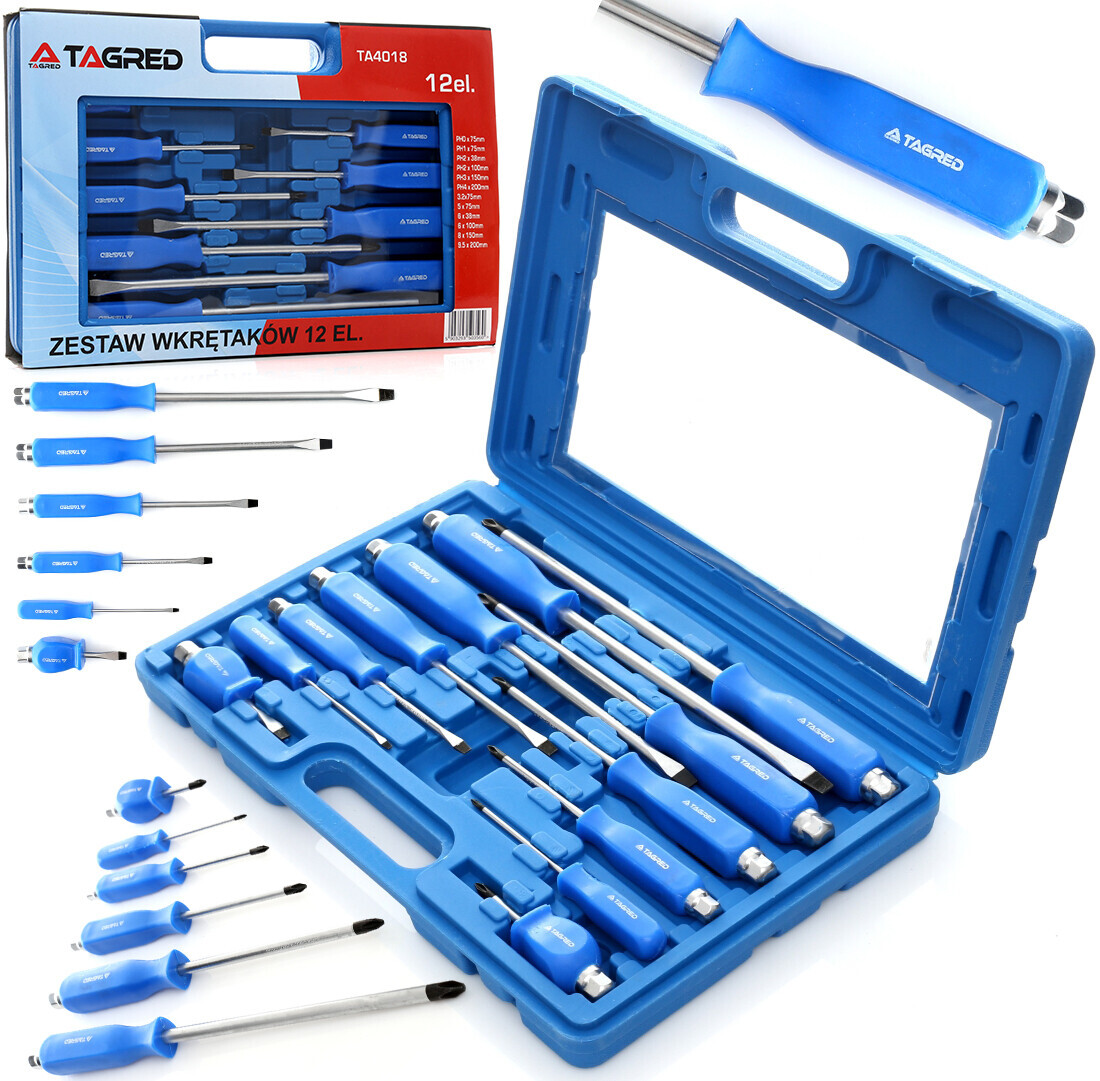 Skrutkovače, skrutkovače na podbíjanie, podbíjačky 12 ks TA4018