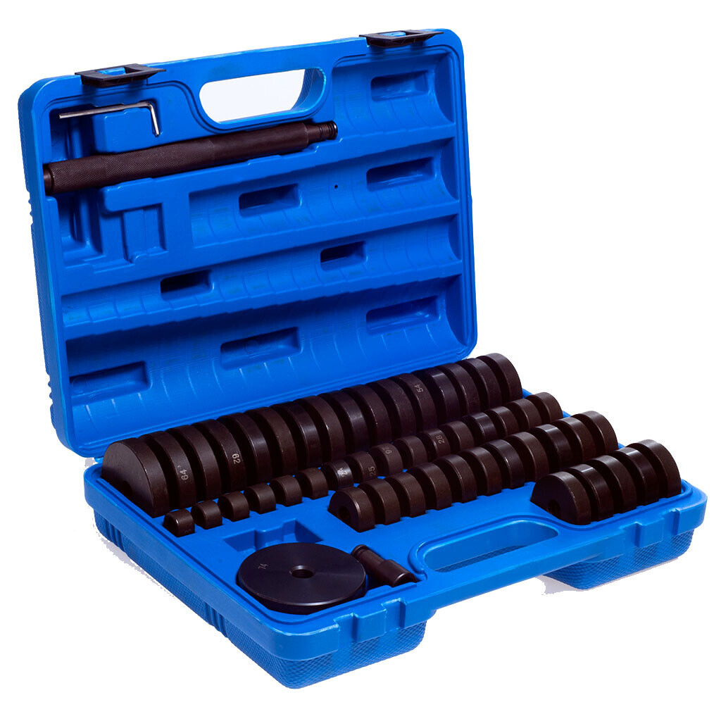 Sada na montáž a demontáž ložísk a puzdier, stahovák ložísk, adaptéry lisov 18-74 mm, 52 ks TA1092