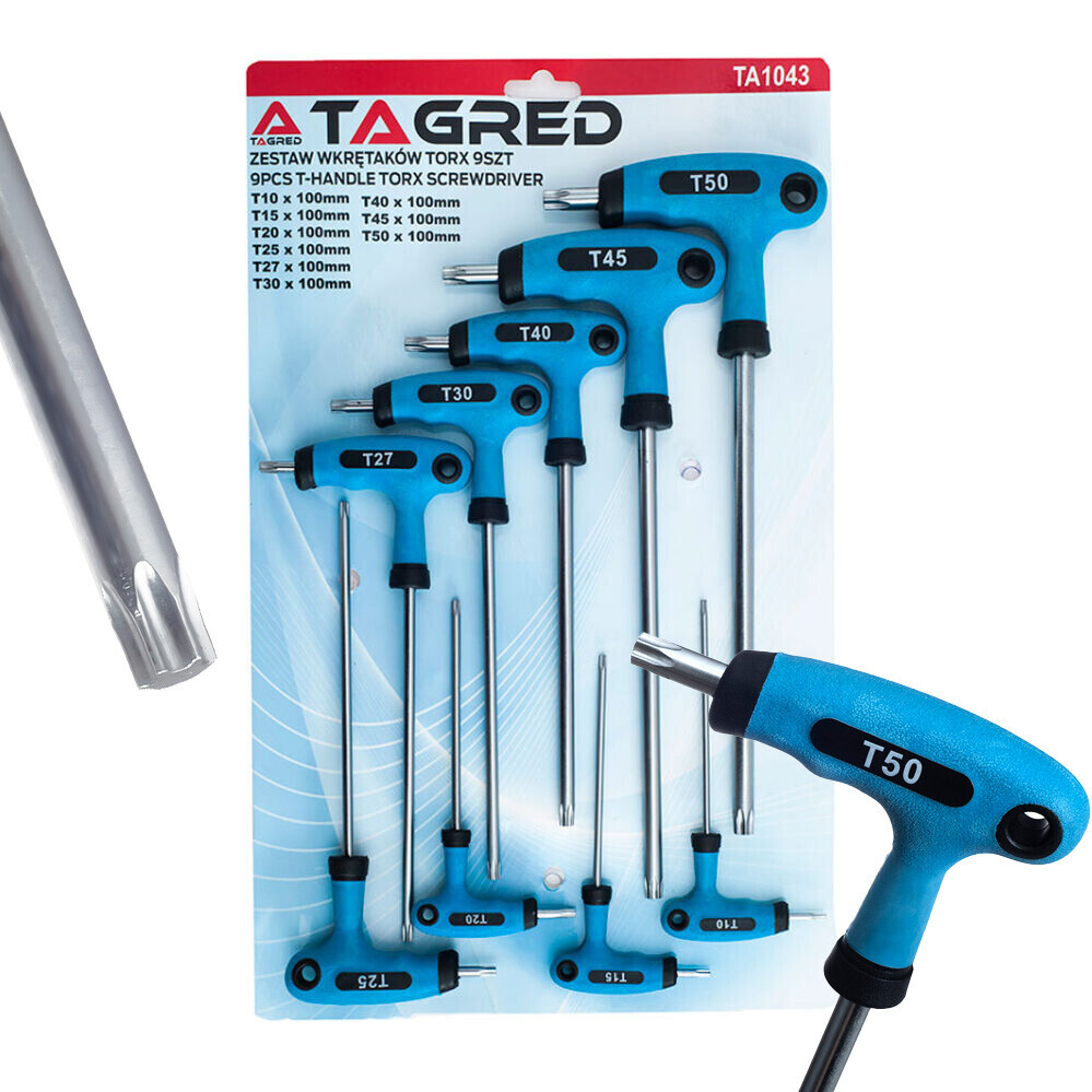 Šesťhranné skrutkovače, TORX Imbusové kľúče, T , kladivá, kladivká TA1043
