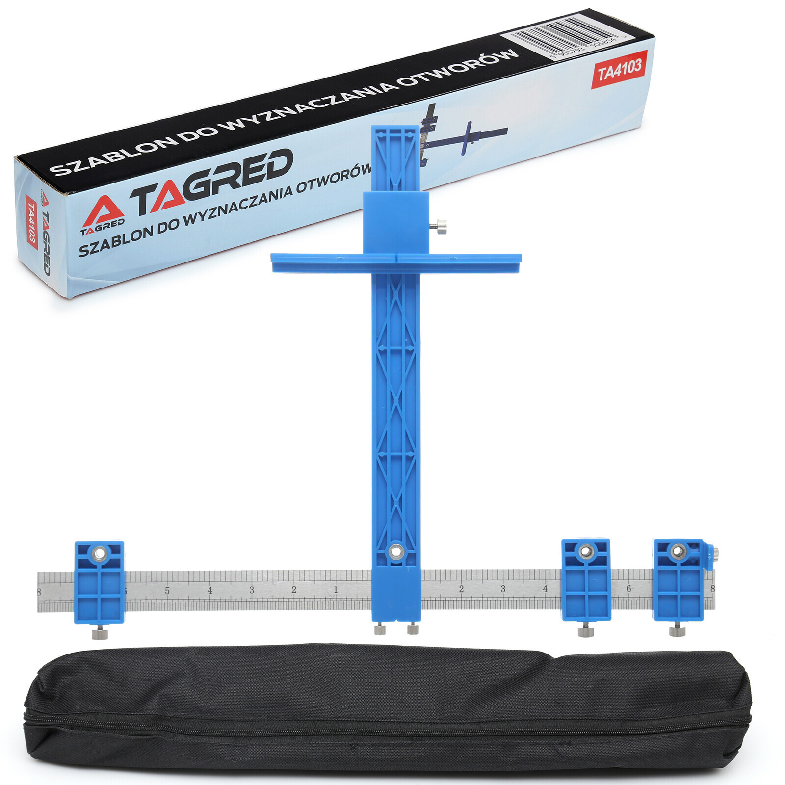 Truhlárska šablóna, vodítko na určovanie otvorov vŕtacích bodov, vzor, centrovací nástroj TA4103