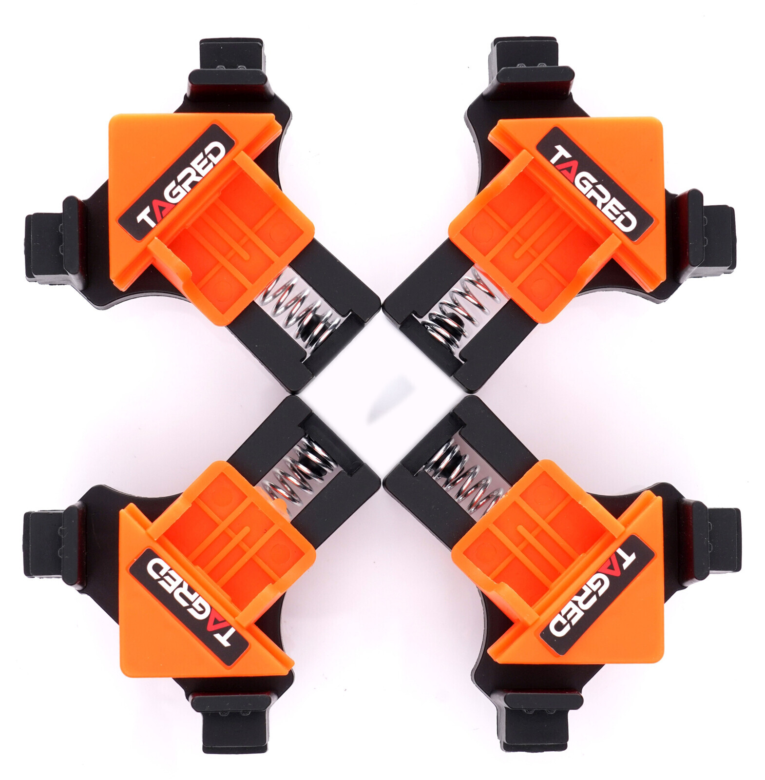 Uhlové svorky, rohové svorky, stolárske spony, sada 4 svoriek TA4172