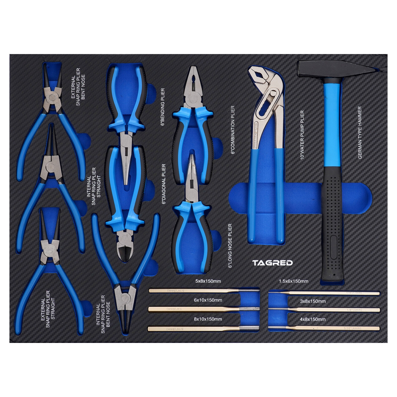 Vložka dielenského vozíka PERFORMANCE, sada klieští 16-dielna TA19123