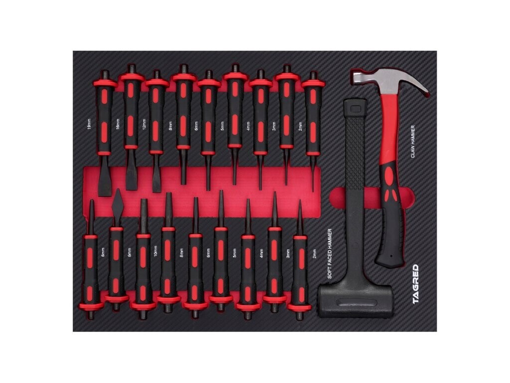 Vložka dielenského vozíka PERFORMANCE, sada sekáčov a kladív 20 ks TA18512