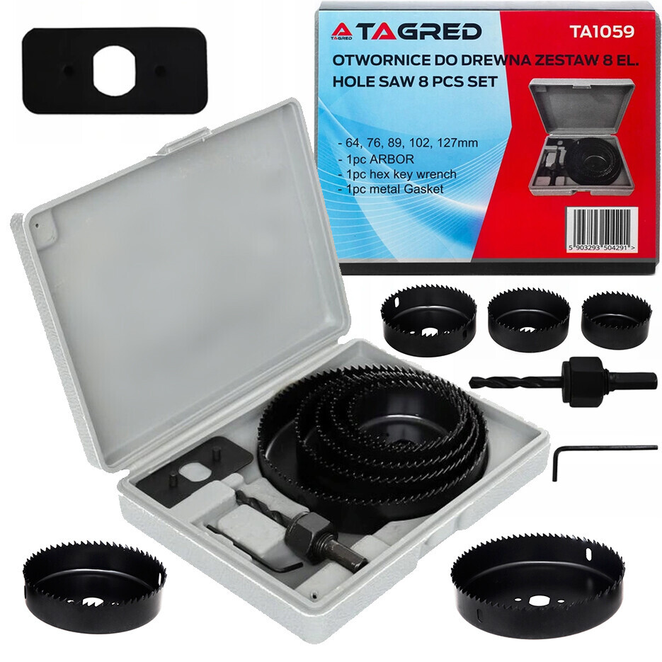 Vrtáky do dreva sada vrtákov 64-127 mm TA1059