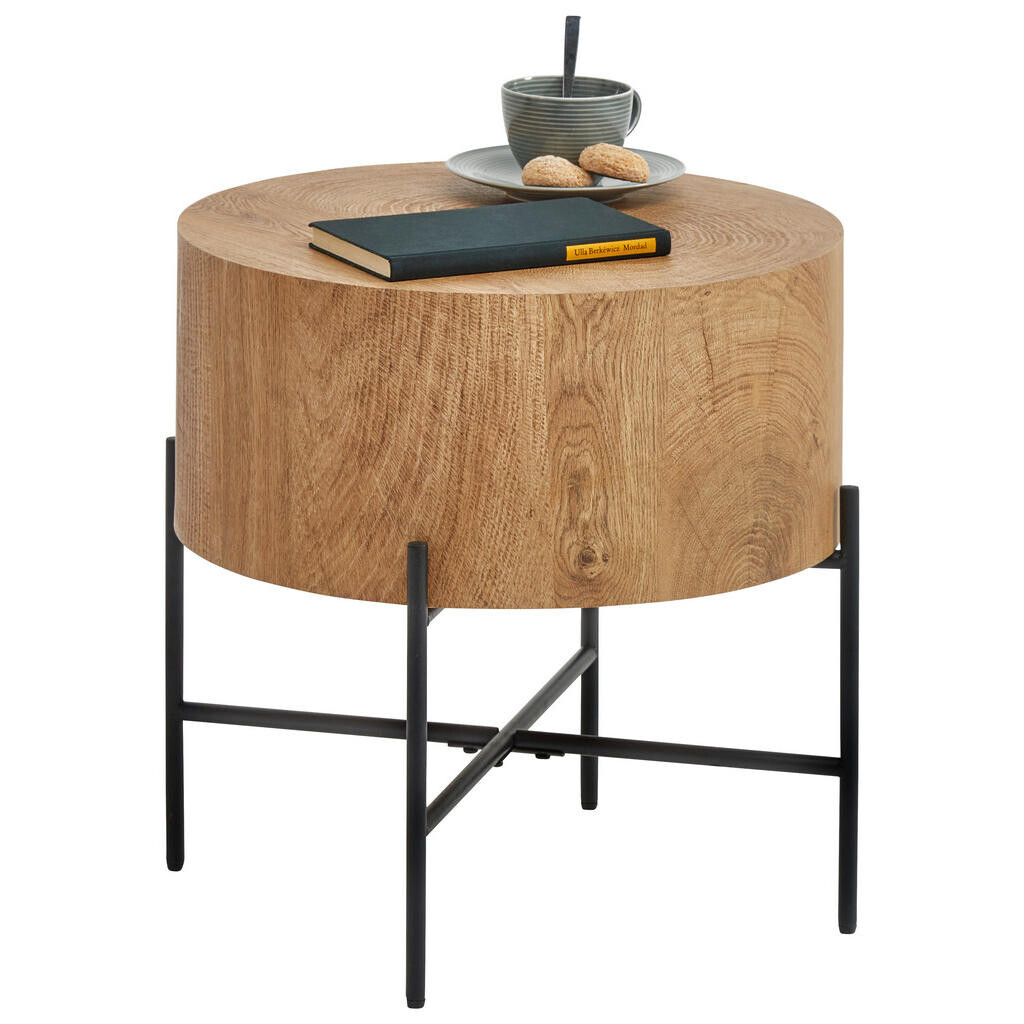 Xora PRÍRUČNÝ STOLÍK, čierna, farba duba