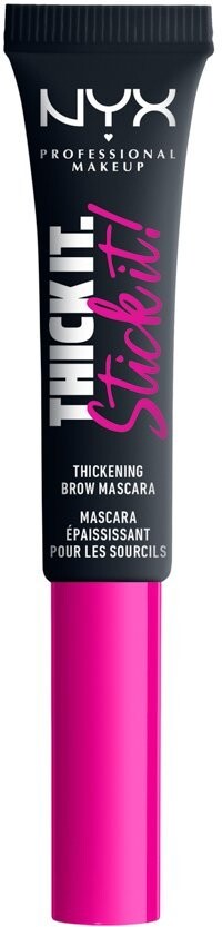 NYX PROFESSIONAL MAKEUP Thick It Stick It - Maskara na obočie, Black 7 ml