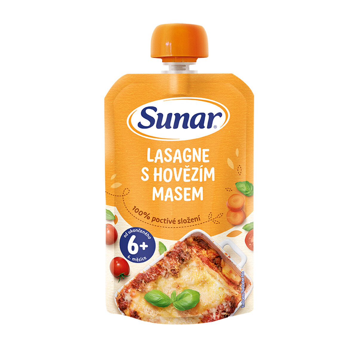 SUNAR príkrm lasagne s hovädzím mäsom 6m+ 120 g