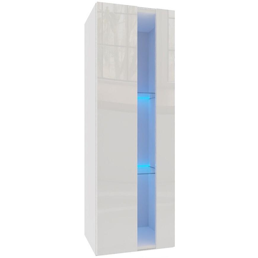 Závesná polička Izumi 1 WH biela mat/lesk