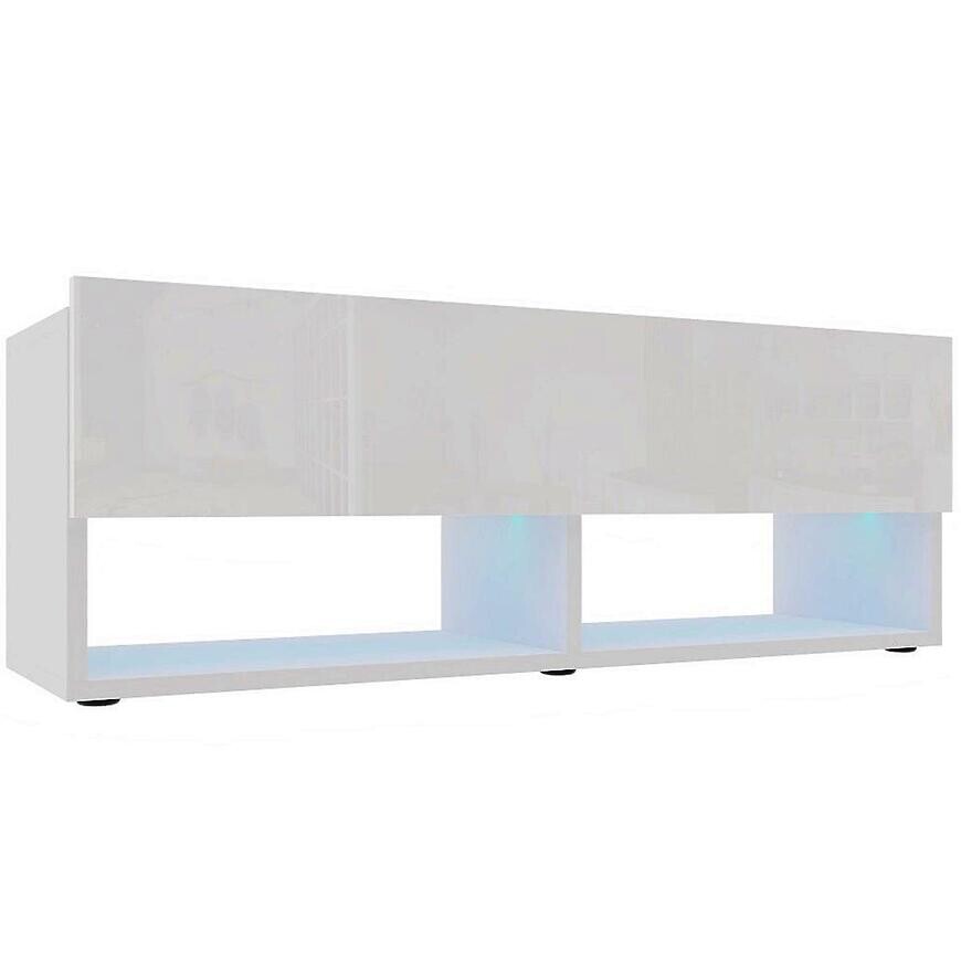 TV stolík Izumi 105 WH biela mat/lesk
